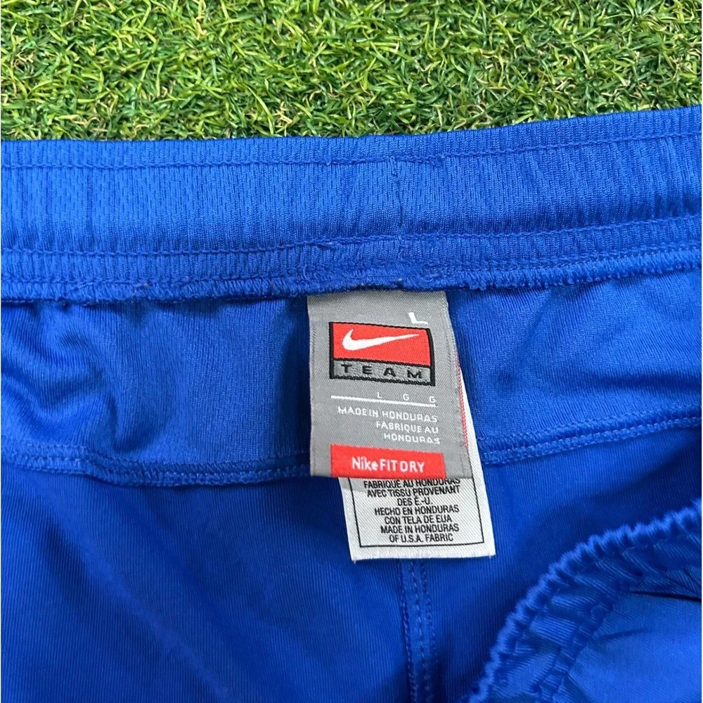 Nike Team Fit Dry Running Short Men Large Blue White Piping Athletic Gym Workout